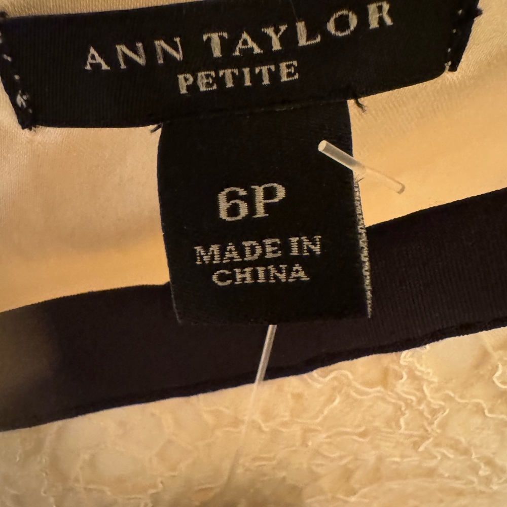 NWT Ann Taylor Elegant Two-Tone Black and Cream Lace Dress - Picture 8 of 16